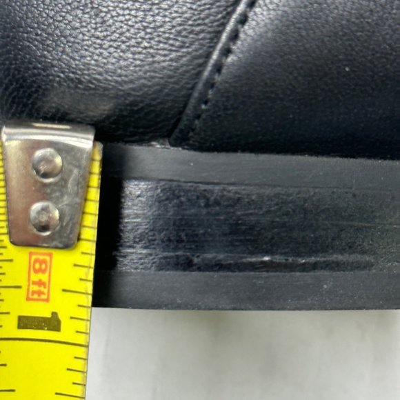 Clarks Pure Tone size 6.5M 37 EU black leather snow leopard almond toe flats - Picture 9 of 9